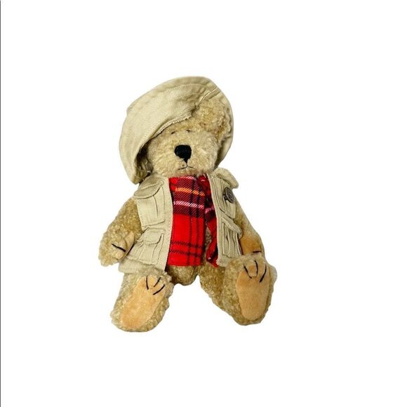 Boyds Bears Plush Thayer Fabric Fisherman Teddy Bear Jointed 91570 - Picture 1 of 4